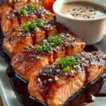 Teriyaki Salmon Strips with