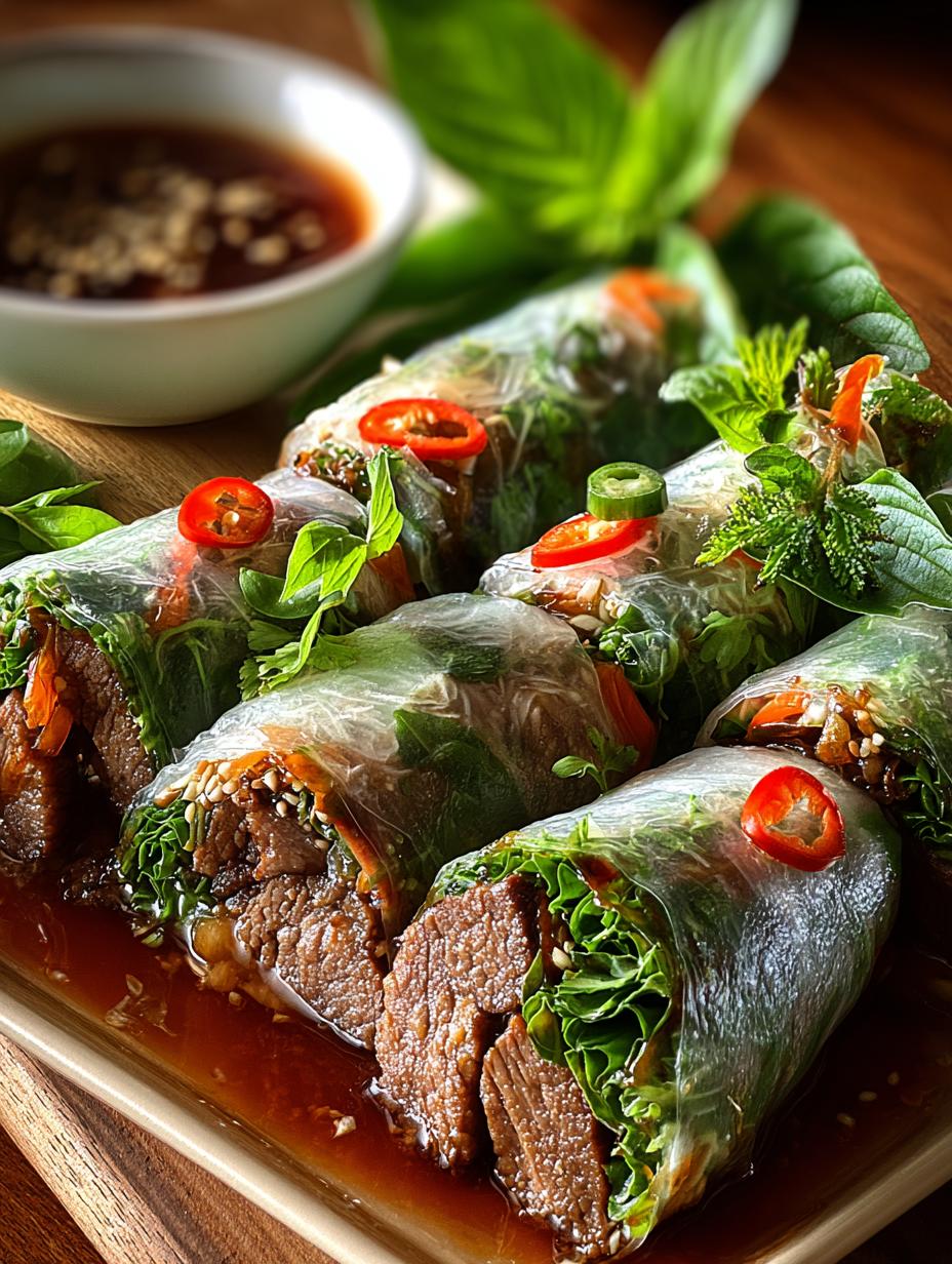 7 Irresistible Thai Basil Beef Rolls You'll Love - Thai Basil Beef Rolls - main visual representation