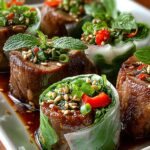 Thai Basil Beef Rolls