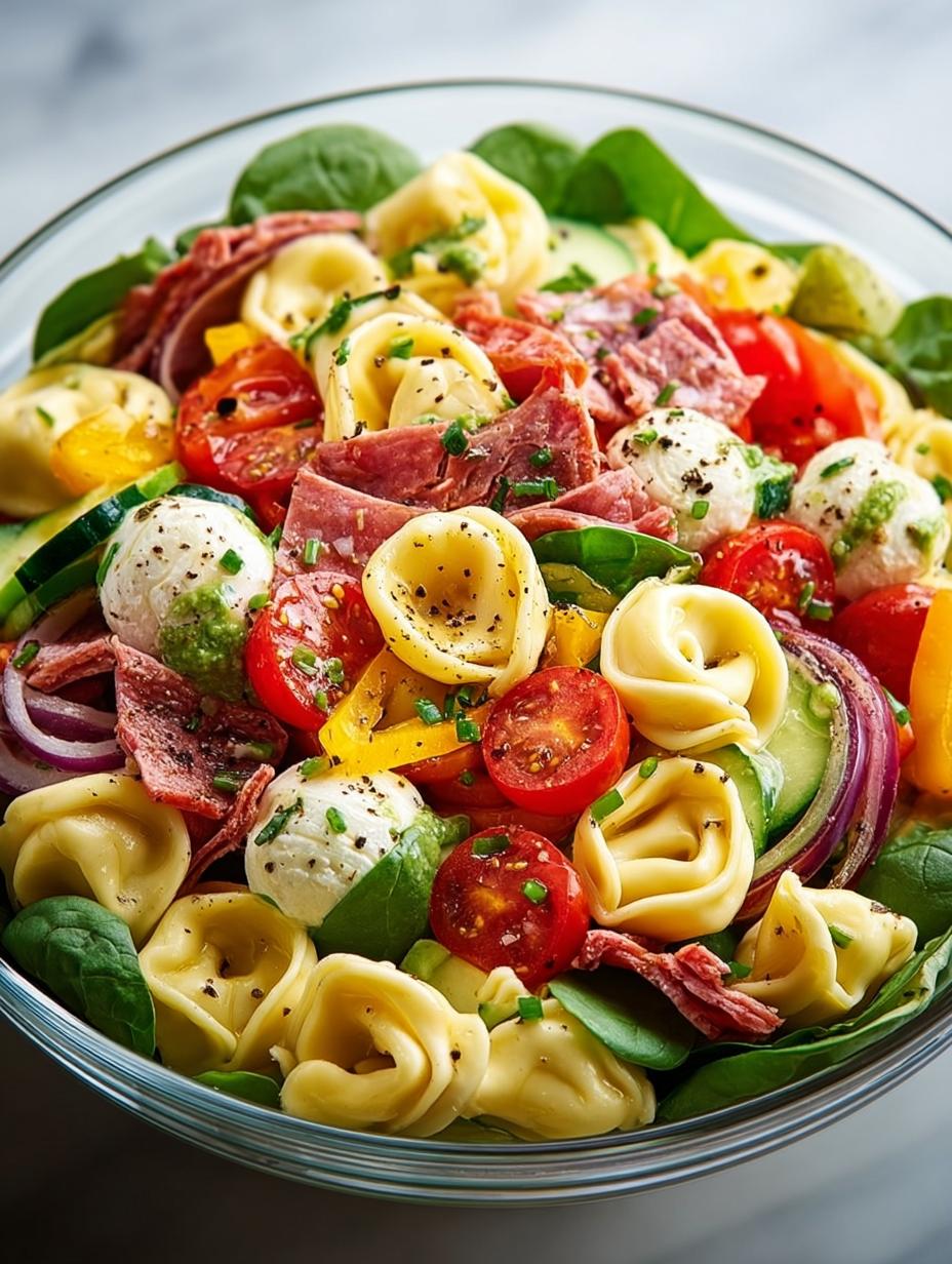 Tortellini Pasta Salad with Balsamic Vinaigrette Delight 5 Tortellini Pasta Salad with Balsamic Vinaigrette Delight - Tortellini Pasta Salad with - additional detail