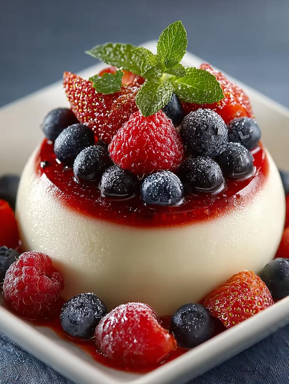 Delicious Vanilla Panna Cotta with Berries Recipe - Vanilla Panna Cotta with - main visual representation