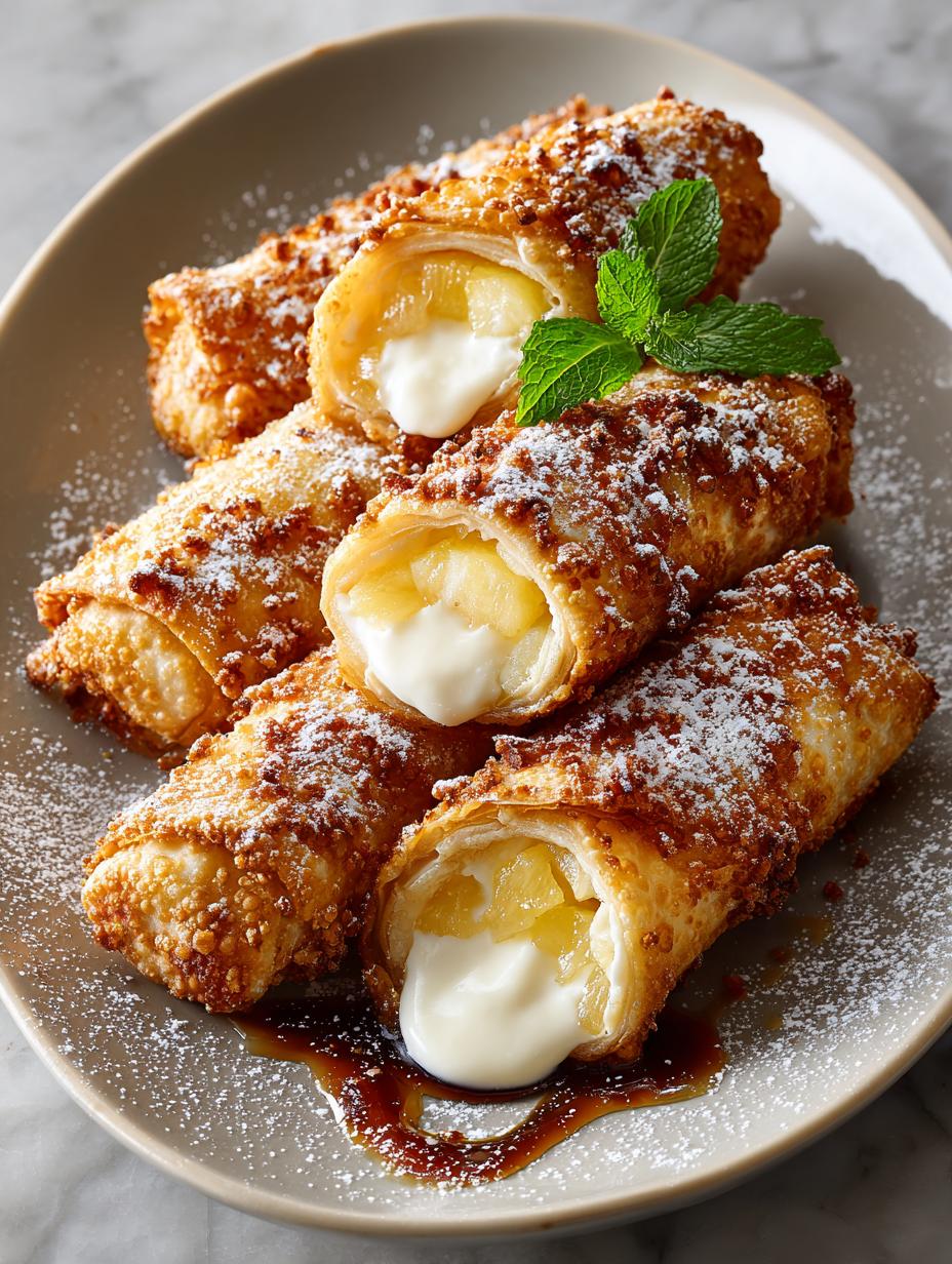 Pineapple Cheesecake Stuffed Eggrolls: 10 Delightful Bites - ?utm Source=rss&utm Medium=rss&utm Campaign=pineapple - main visual representation
