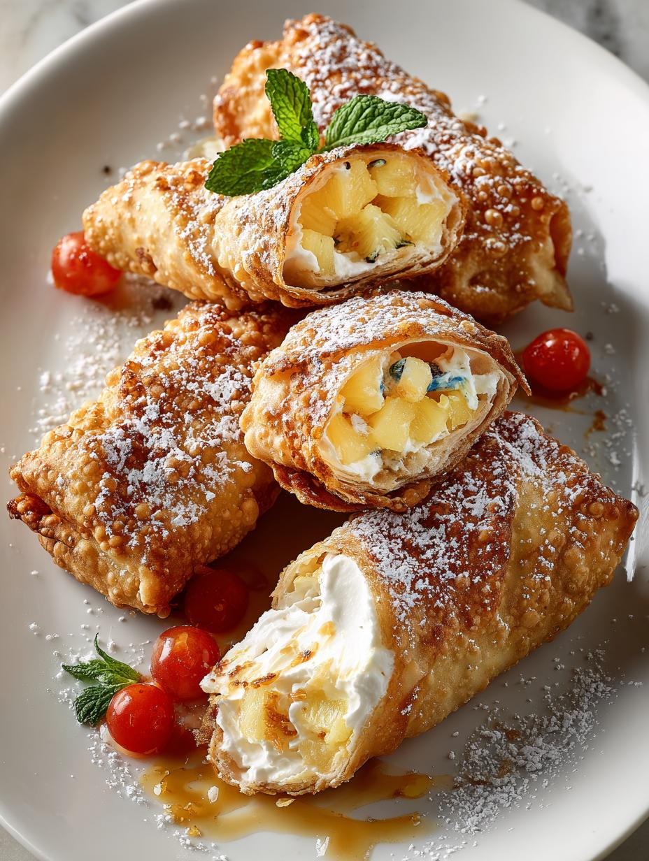 Pineapple Cheesecake Stuffed Eggrolls: 10 Delightful Bites - ?utm Source=rss&utm Medium=rss&utm Campaign=pineapple - additional detail