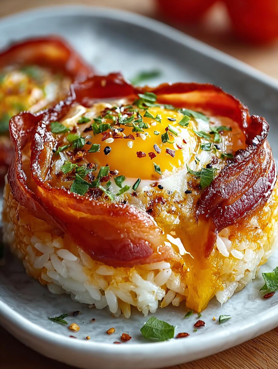 Bacon Egg Cheese Rice: 7 Crunchy Breakfast Spirals - Bacon Egg Cheese Rice - additional detail