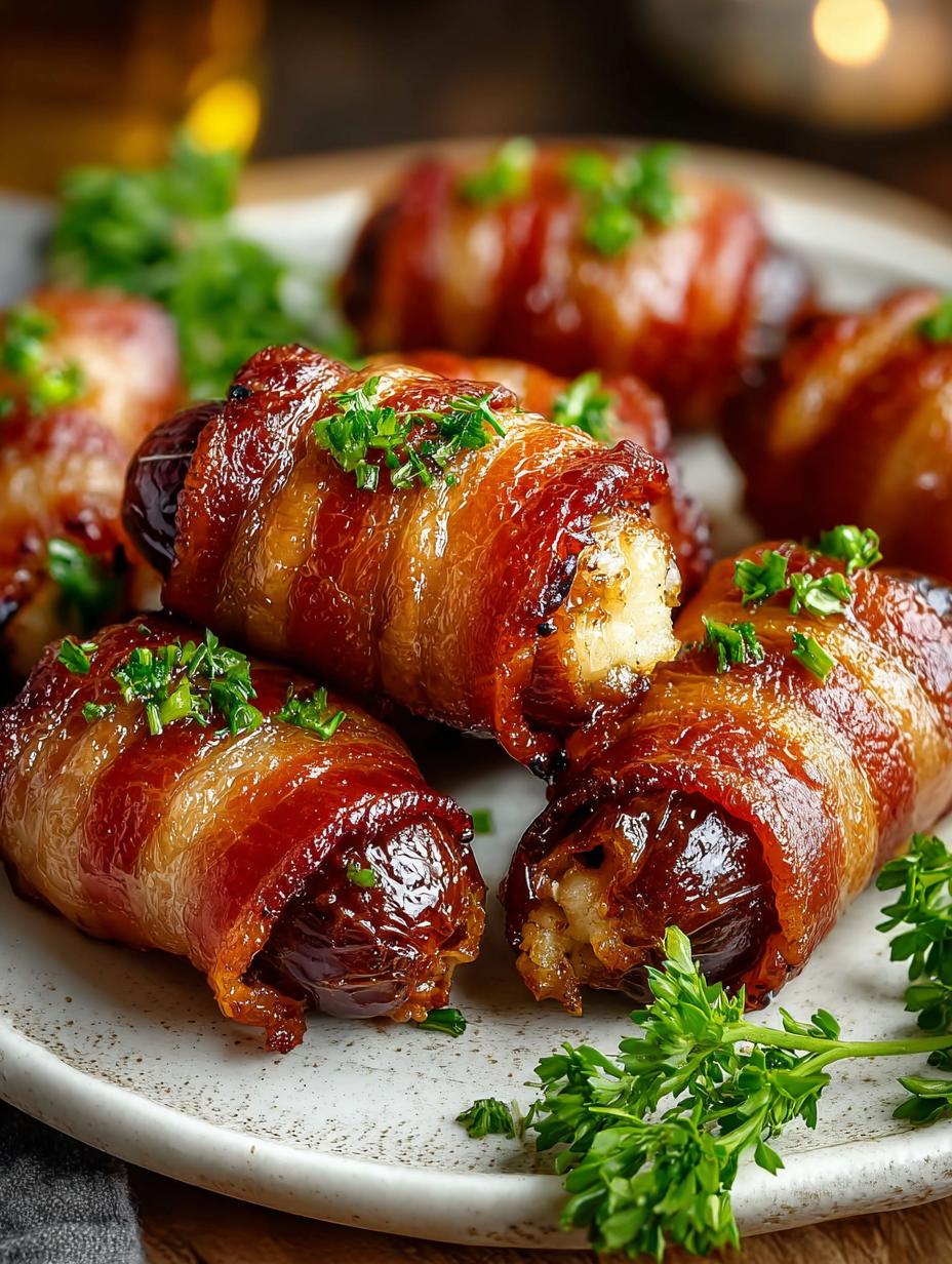 Bacon Wrapped Dates For