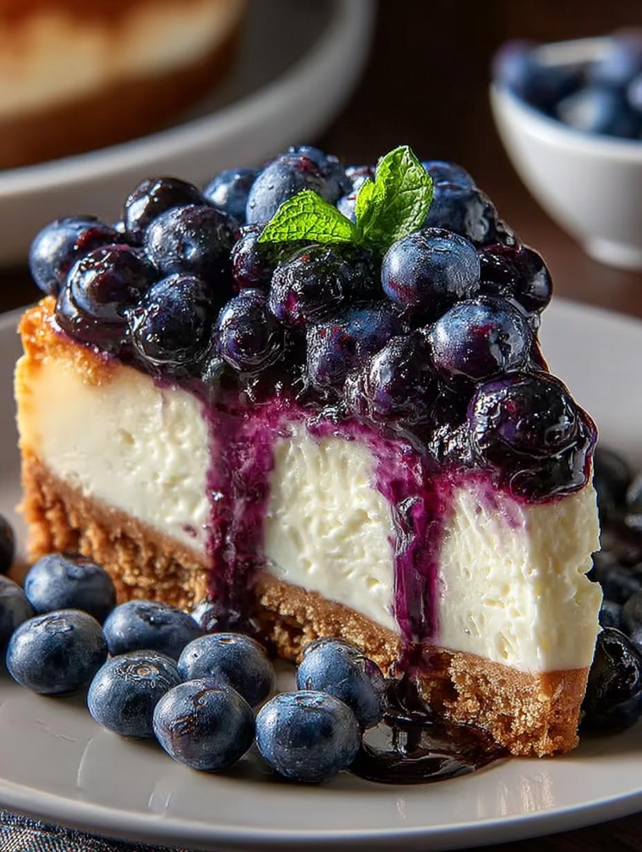 Bake Blueberry Cheesecake Refreshing