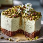 Bake Pistachio Cheesecake