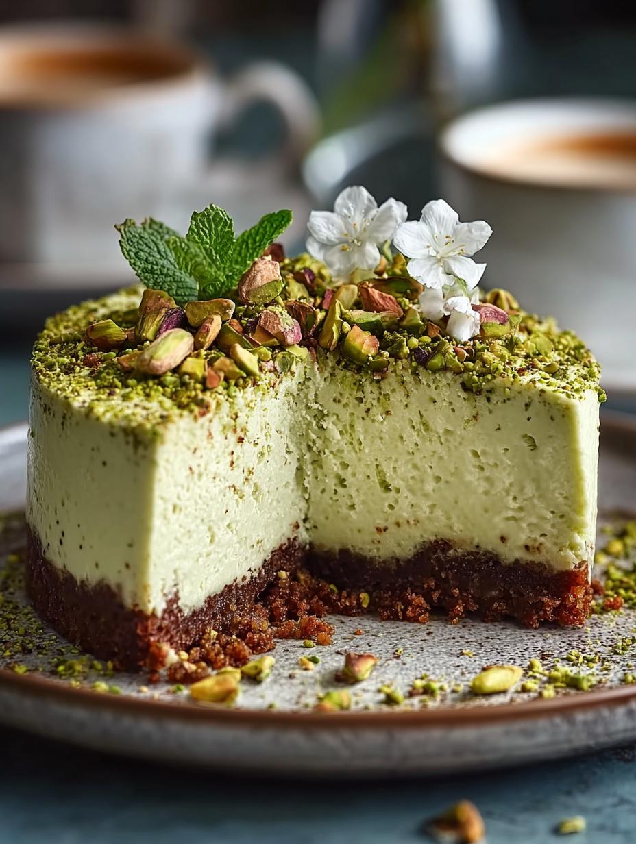 Bake Pistachio Cheesecake: 10 Steps to Heavenly Indulgence - Bake Pistachio Cheesecake - additional detail