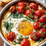 Baked Feta Eggs with