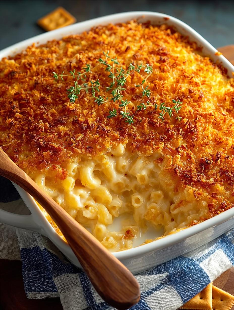 Baked Mac Cheese with Cheez-It Crust: A Comforting Delight 4 Baked Mac Cheese with Cheez-It Crust: A Comforting Delight - Baked Mac Cheese with - main visual representation