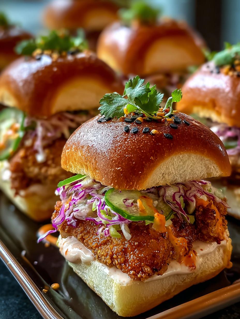 Bang Bang Chicken Sliders: 12 Irresistible Mini Burgers - Bang Bang Chicken Sliders - main visual representation