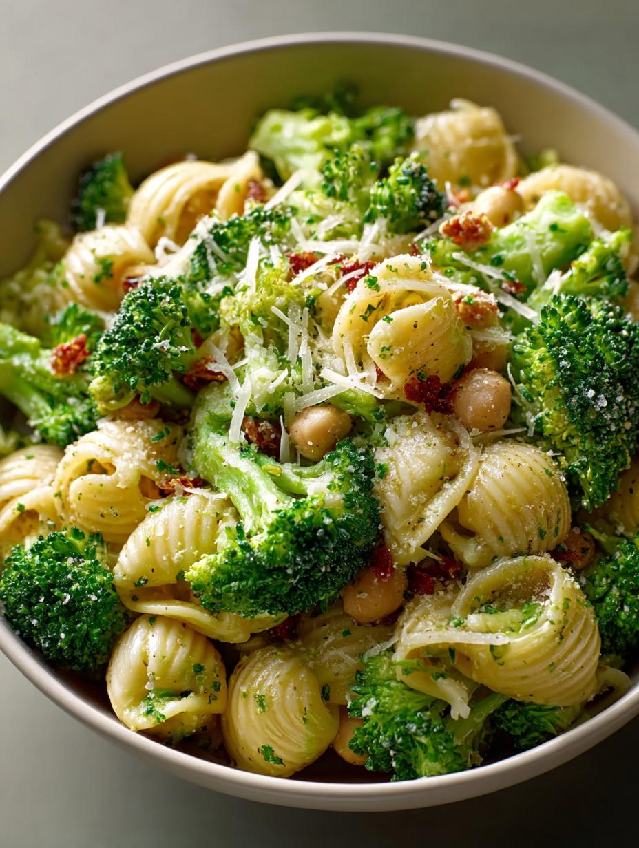 Broccoli Chickpea Pasta with Garlic Olive Oil: A Healthy Delight - Broccoli Chickpea Pasta with - main visual representation