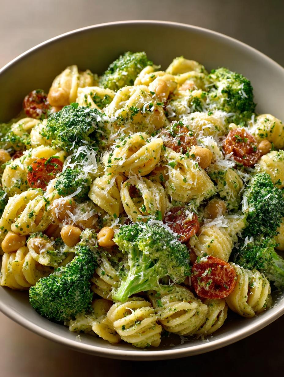 Broccoli Chickpea Pasta with