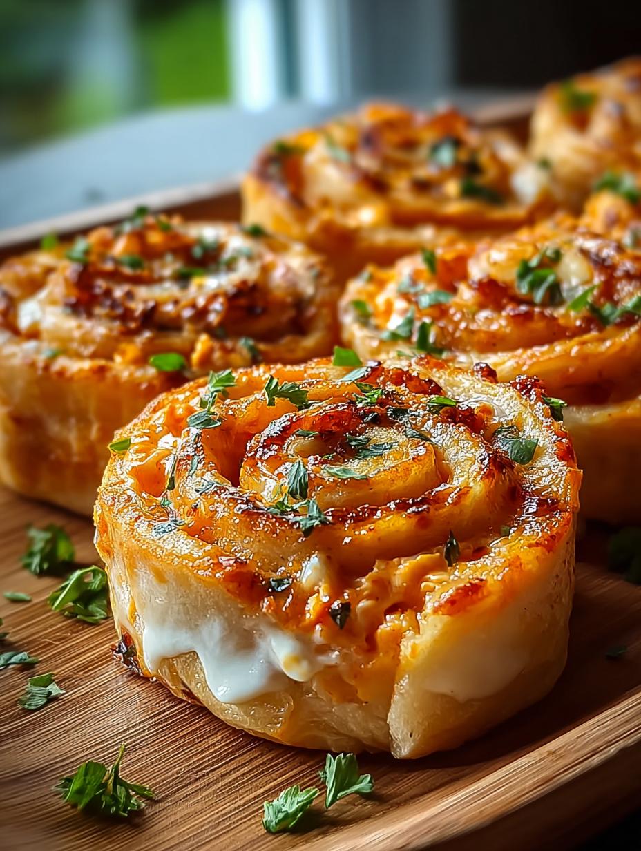 Buffalo Chicken Dip Pinwheels
