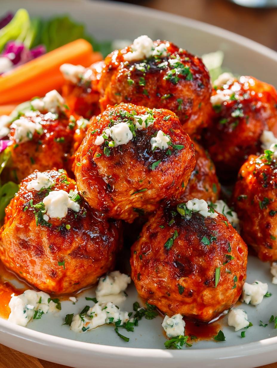 Delicious Buffalo Chicken Meatballs for Game Day - Buffalo Chicken Meatballs - additional detail