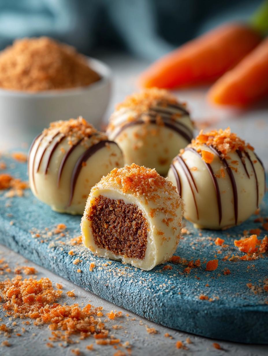 Irresistible Carrot Cake Truffles ready for serving