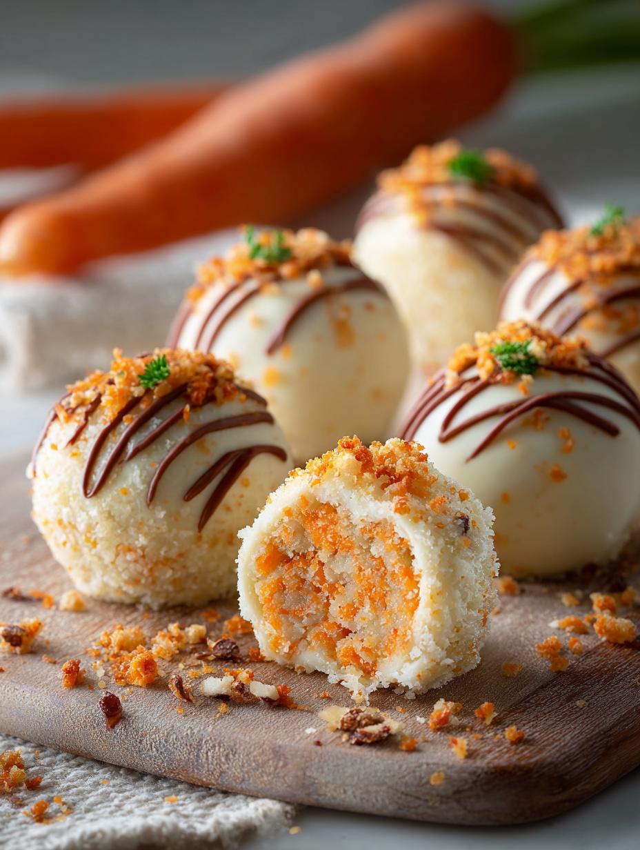 Delicious Carrot Cake Truffles ready to be dipped in chocolate