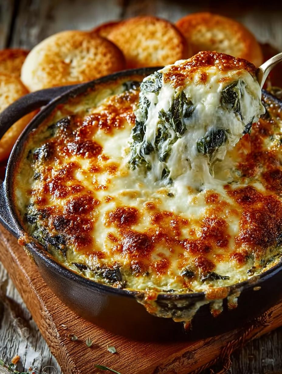 Cheesy Baked Spinach Artichoke