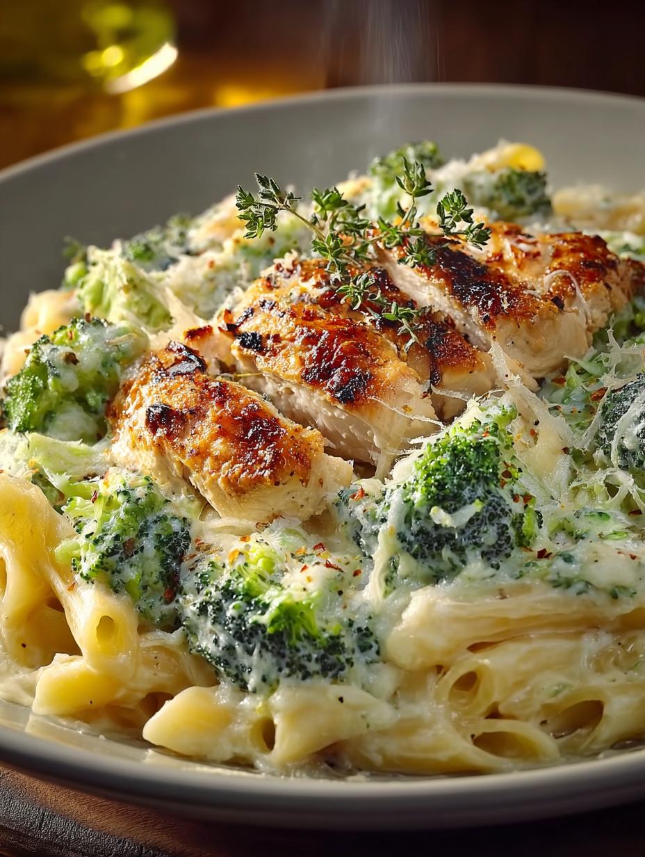 Cheesy Chicken Alfredo Broccoli