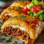 Cheesy Crescent Roll Cheeseburger