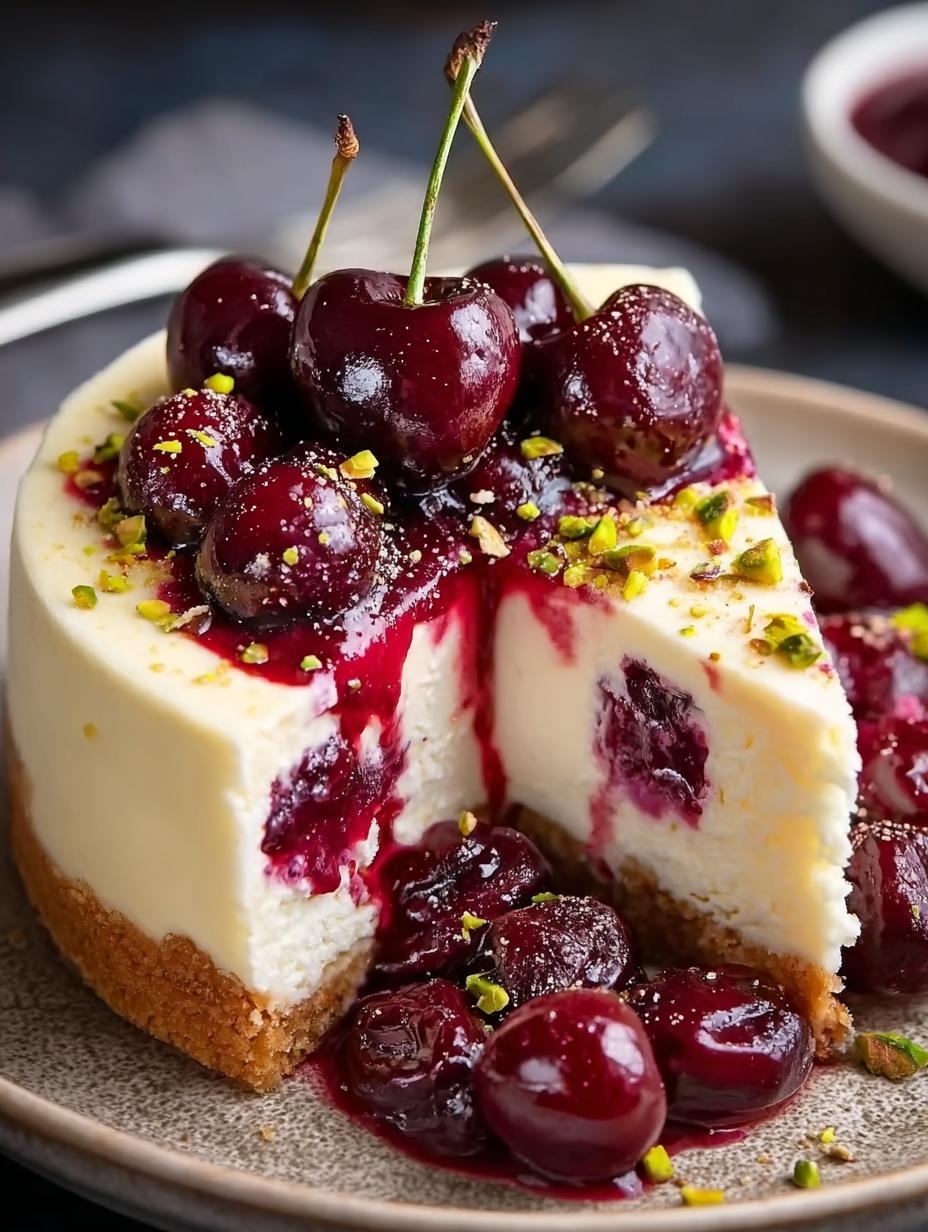 Cherry Cheesecake with Pistachio: 7 Irresistible Steps - Cherry Cheesecake with Pistachio - additional detail