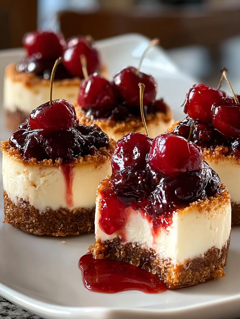 Cherry Chip Cheesecake Bites
