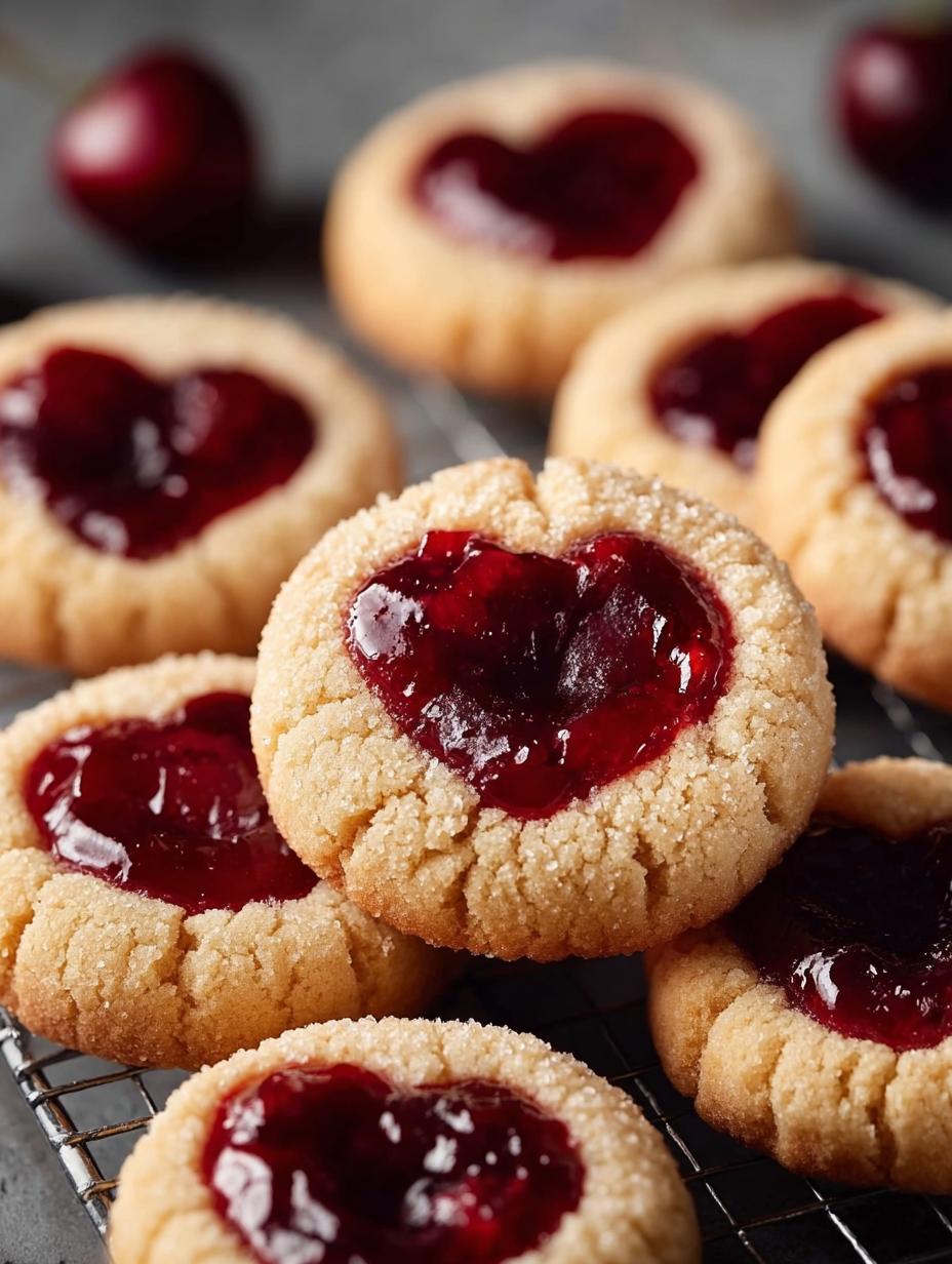 Cherry Thumbprint Cookies