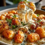 Chicken Alfredo Tater Tot