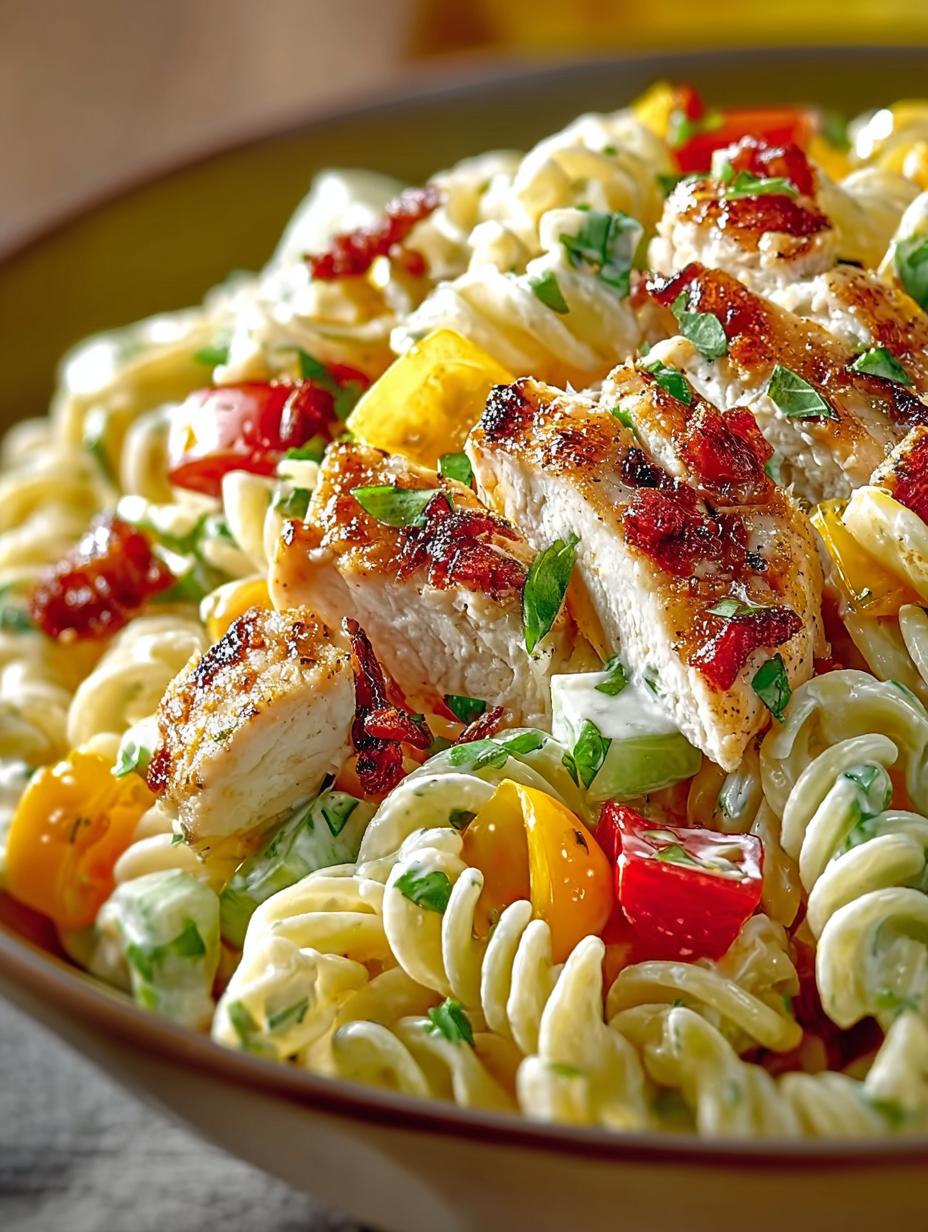 Savory Chicken Club Pasta Salad: Your Summer Delight - Chicken Club Pasta Salad - additional detail