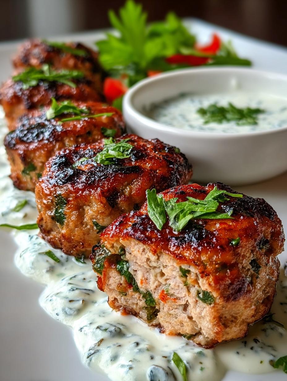Delicious Chicken Kofta with Garlic Yogurt Sauce - Chicken Kofta with Garlic - additional detail