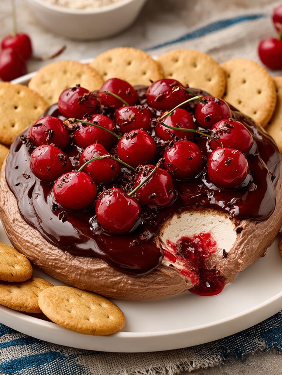 Chocolate Cherry Cheesecake Dip