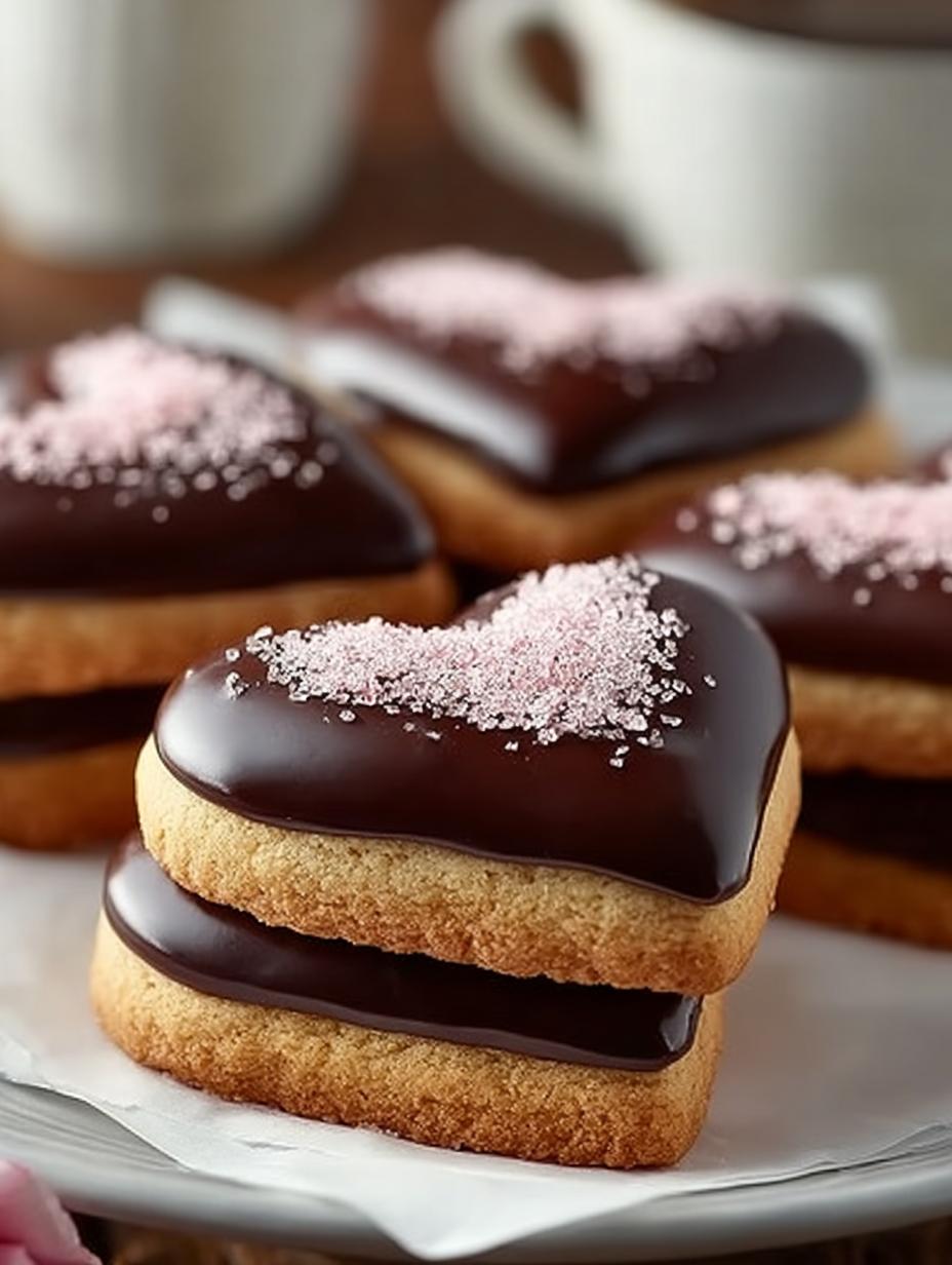 Chocolate Dipped Heart Cookies: 7 Sweet Love Bites - Chocolate Dipped Heart Cookies - additional detail