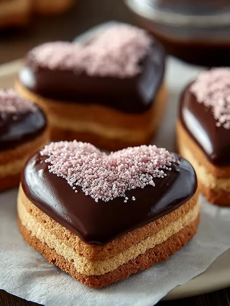 Chocolate Dipped Heart Cookies