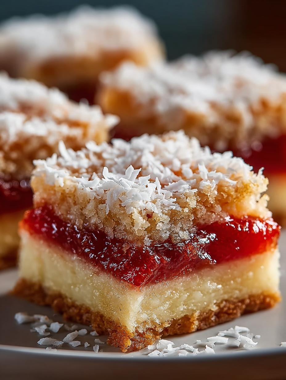 Coconut Jam Slice Your