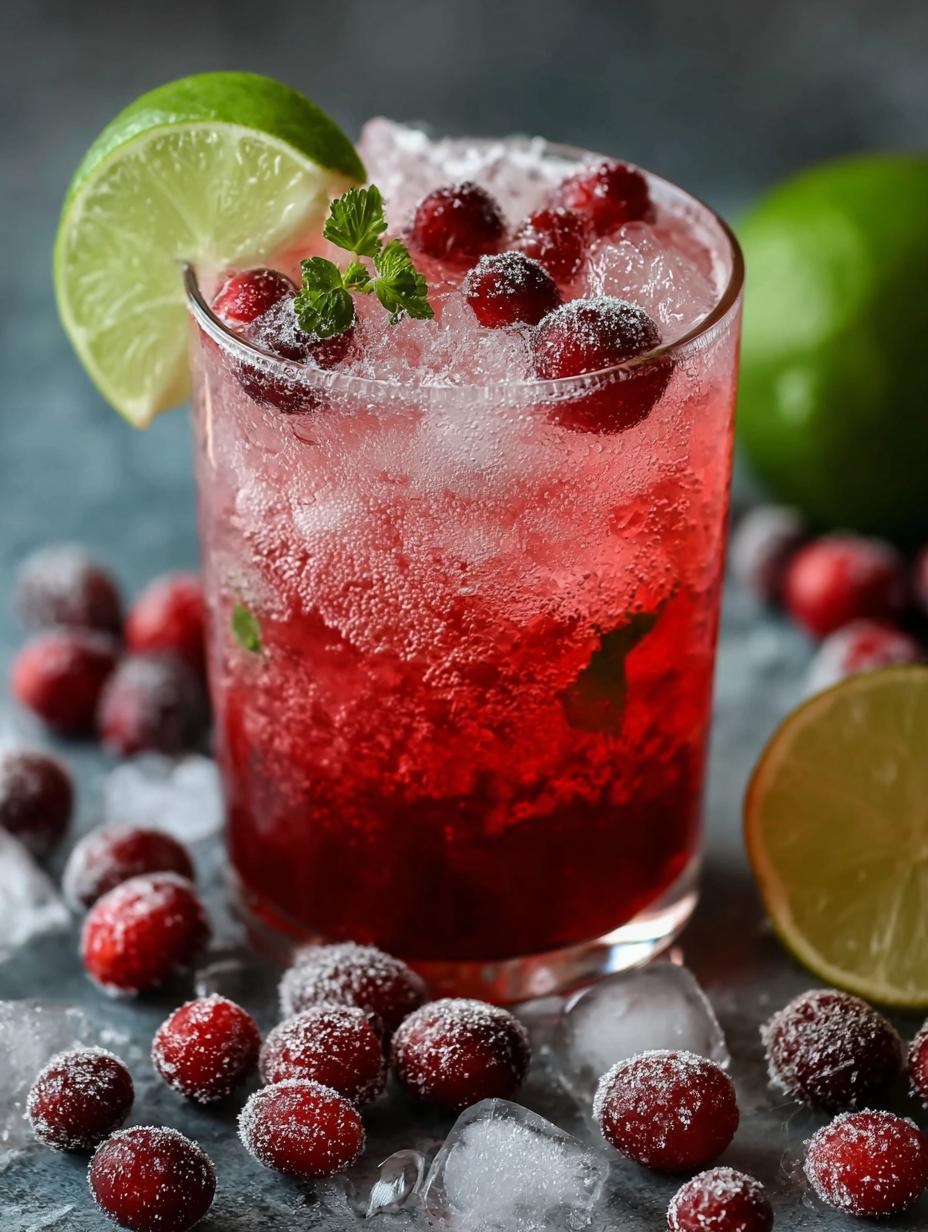 Cranberry Lime Fizz Mocktail: 5-Minute Refreshing Drink - Cranberry Lime Fizz Mocktail - additional detail