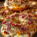 Creamy Bacon Cheddar Bagels