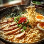 Creamy Garlic Chicken Ramen