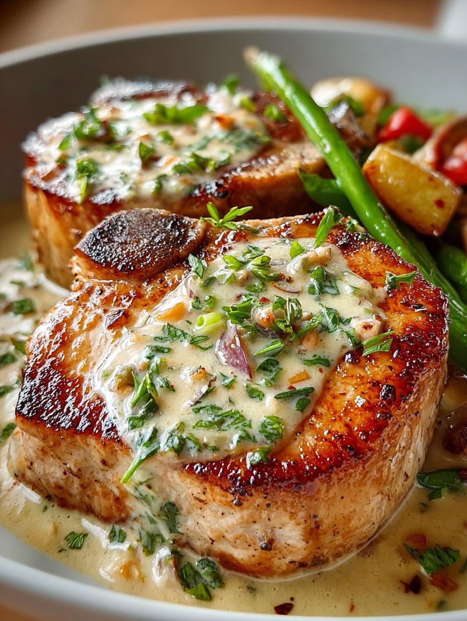 Creamy Garlic Pork Chops: 30-Minute Cozy Dinner Recipe - Creamy Garlic Pork Chops - additional detail