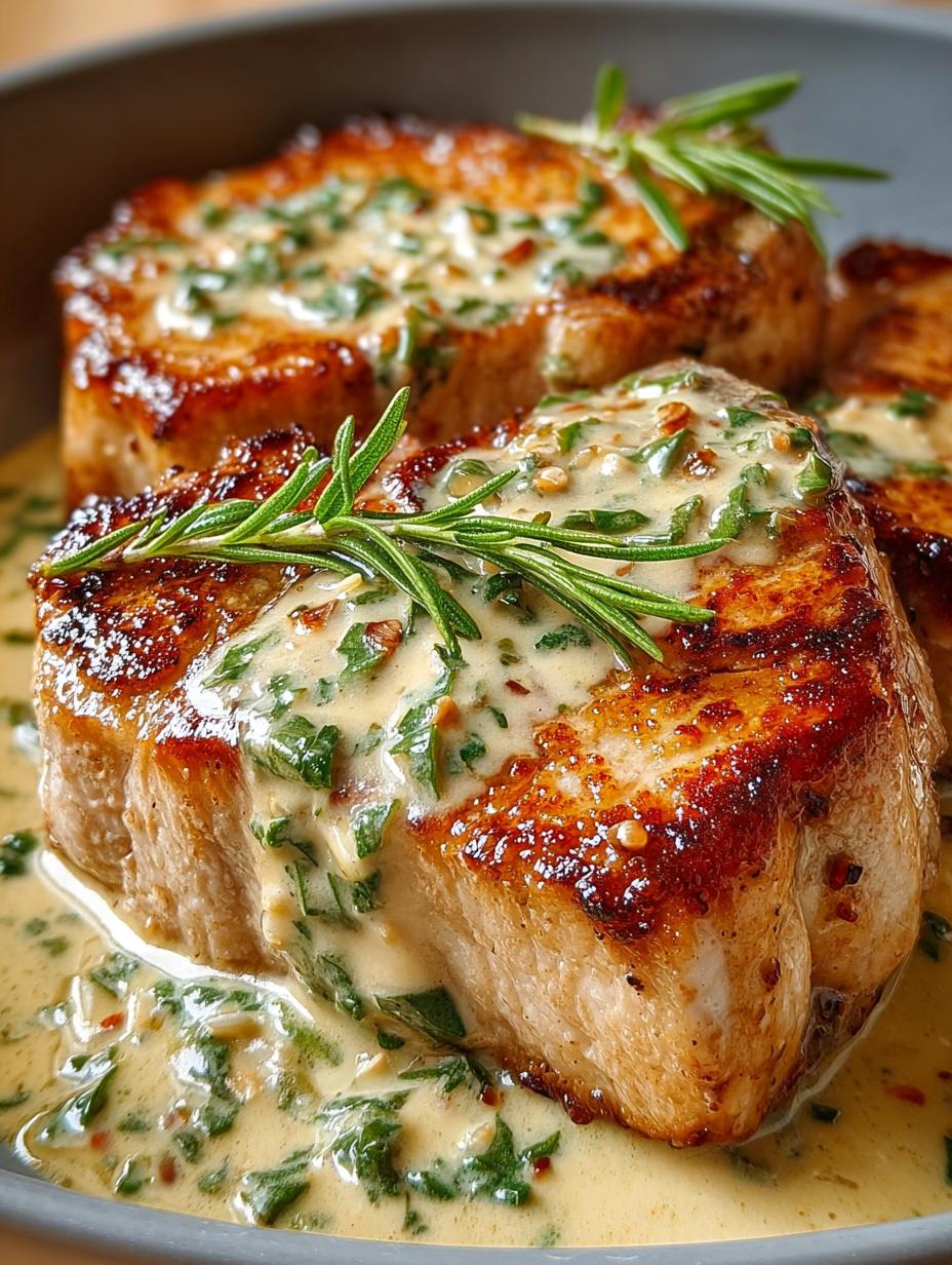Creamy Garlic Pork Chops