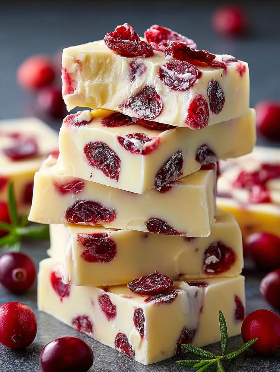 Creamy White Chocolate Cranberry Fudge: 5 Steps to Delight - Creamy White Chocolate Cranberry - main visual representation