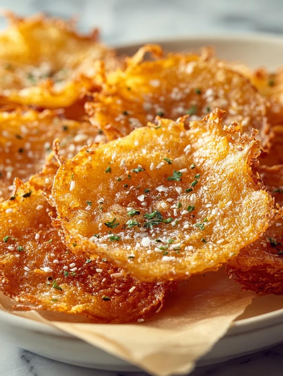 Crispy Parmesan Chips: 4 Simple Steps to Deliciousness 4 Crispy Parmesan Chips: 4 Simple Steps to Deliciousness - Crispy Parmesan Chips - main visual representation