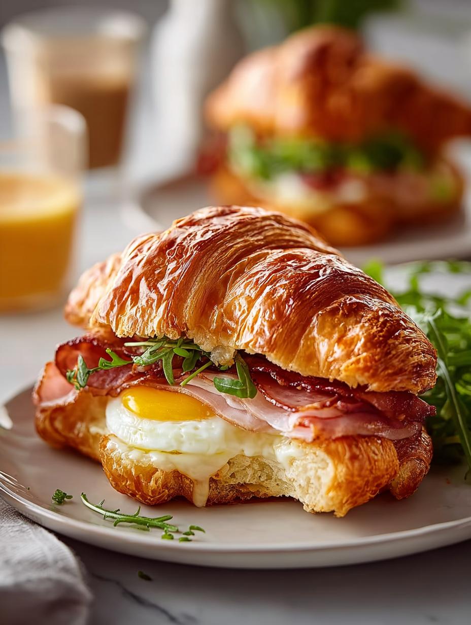 Irresistible Croissant Breakfast Sandwiches for Mornings 5 Irresistible Croissant Breakfast Sandwiches for Mornings - Croissant Breakfast Sandwiches - additional detail