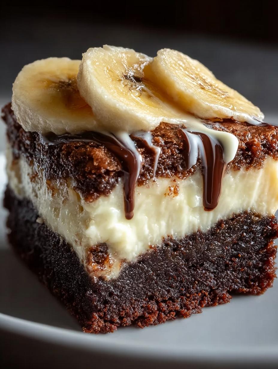 Decadent Banana Pudding Brownies