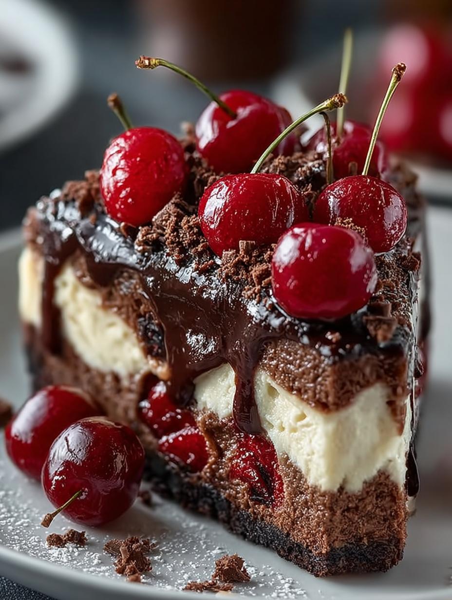 Dreamy Black Forest Cheesecake: 8 Irresistible Layers - Dreamy Black Forest Cheesecake - main visual representation