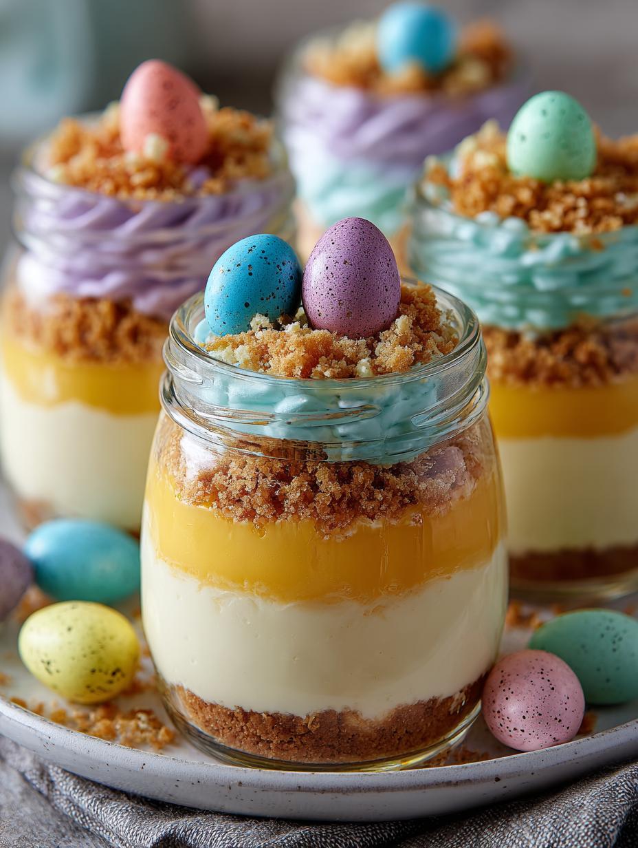 Easter Egg Cheesecake Jars: 12 Layers of Delightful Fun - Easter Egg Cheesecake Jars - main visual representation