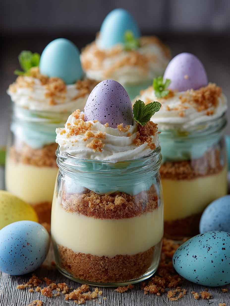 Easter Egg Cheesecake Jars