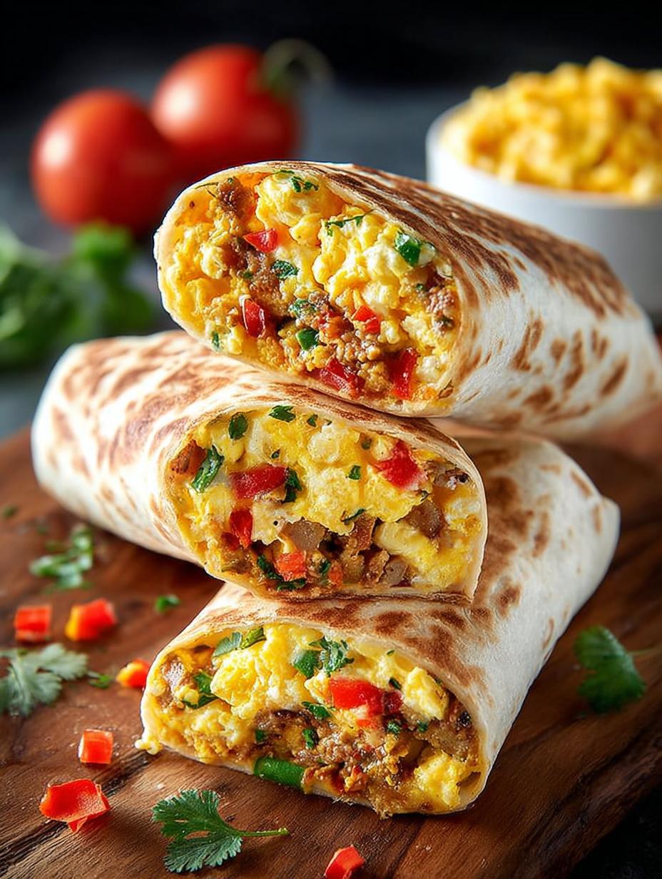 Freezer Breakfast Burritos For