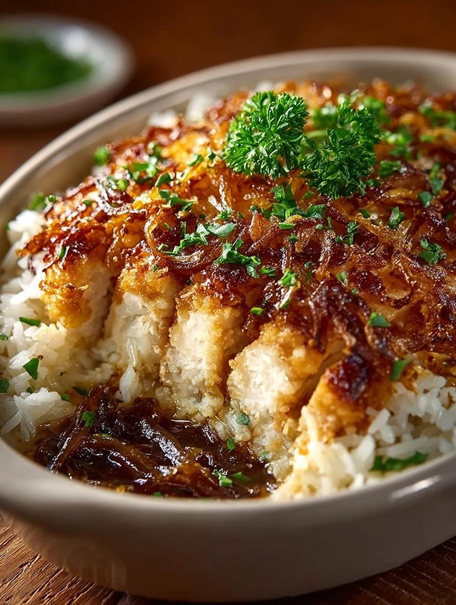 French Onion Chicken Rice Bake: A Comforting Delight - French Onion Chicken Rice - additional detail
