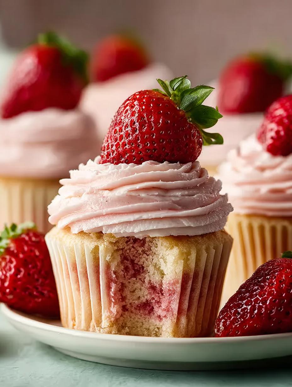 Fresh Strawberry Cupcakes Delightful: 12 Irresistible Treats - Fresh Strawberry Cupcakes Delightful - main visual representation