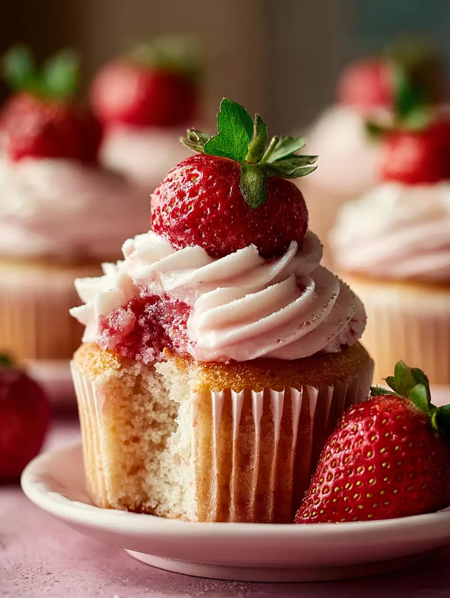 Fresh Strawberry Cupcakes Delightful: 12 Irresistible Treats 4 Fresh Strawberry Cupcakes Delightful: 12 Irresistible Treats - Fresh Strawberry Cupcakes Delightful - additional detail